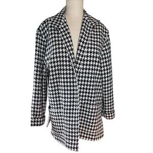 Jaclyn Smith Vintage Wool Blend Houndstooth Jacket Sz 14 Heritage Print …